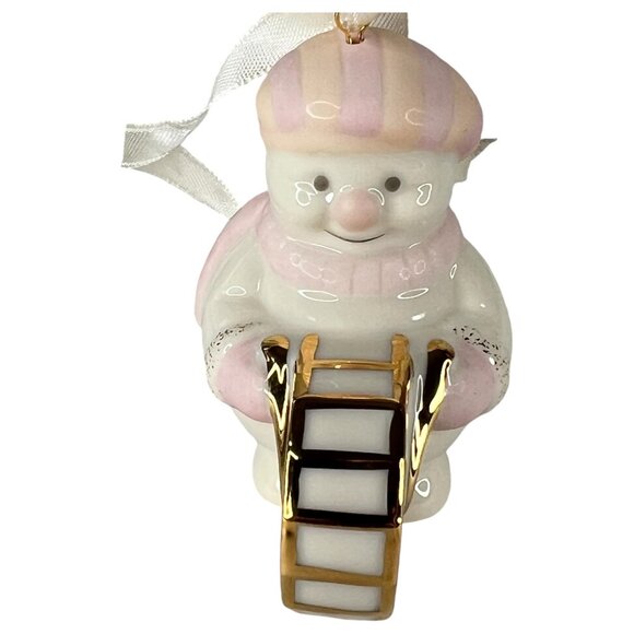 3 Lenox Snowman Christmas Ornaments Standabouts Figurine Set Musician Drum Flute - Picture 7 of 9